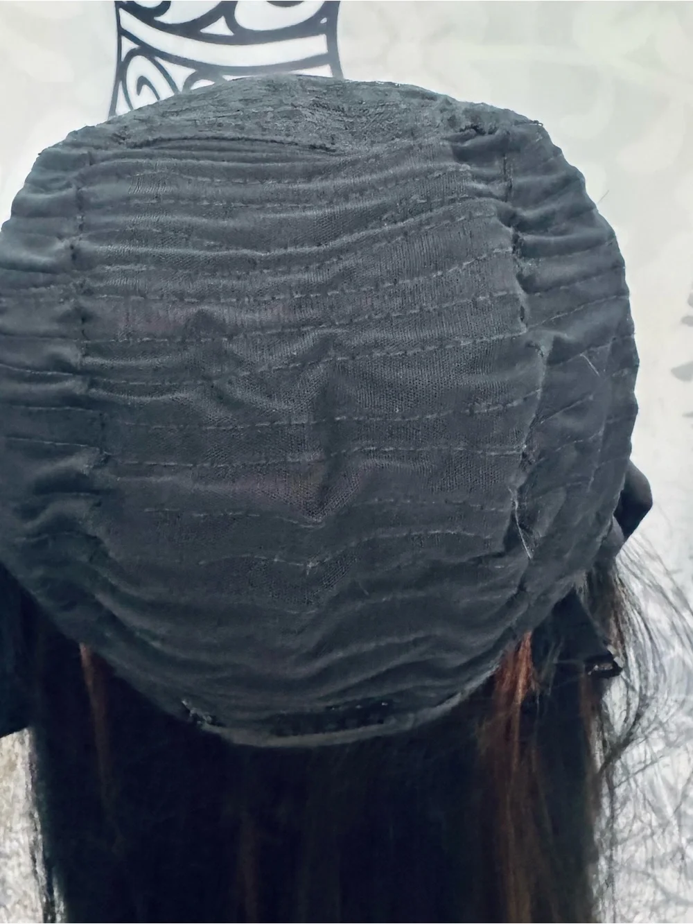 Black & Caramel Brown Highlighted Long Synthetic Headband Wig